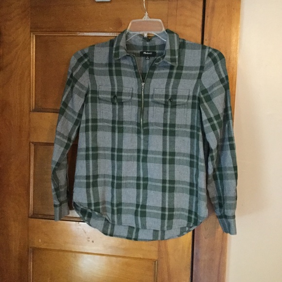 Chemise Madewell Abilene Plaid Popover - Femme, Bleu à Carreaux, Taille S